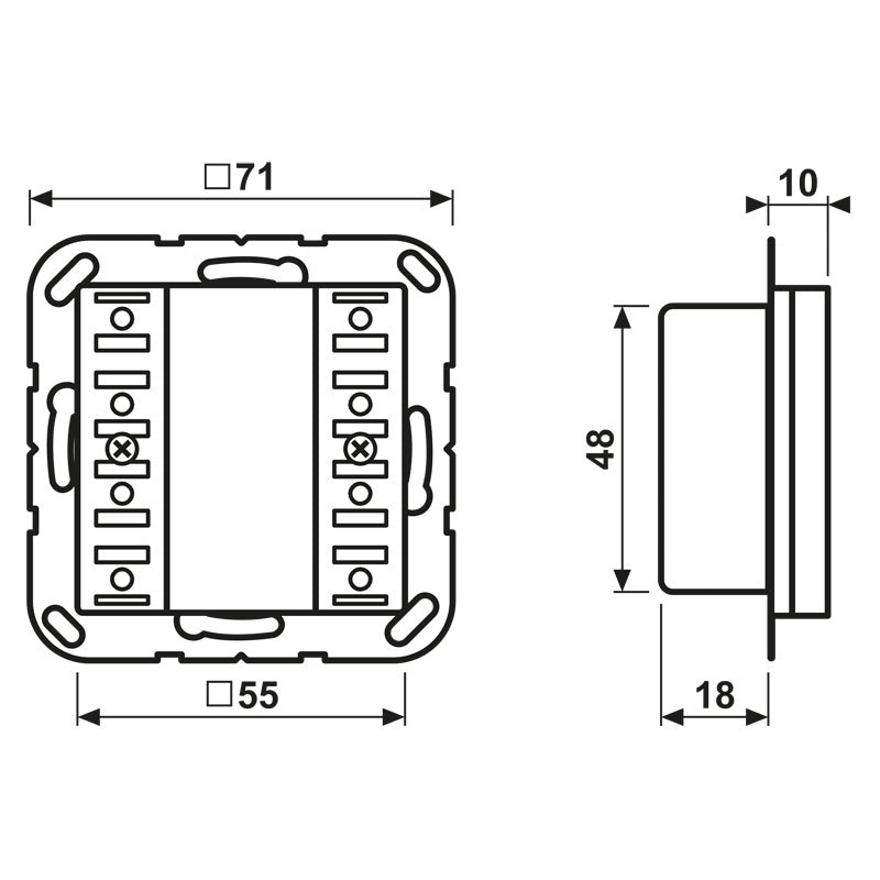 JUNG Enet Inalámbrico Transmisor De Pared De 4 Canales A500 - FMA5004M