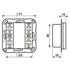 JUNG Enet Inalámbrico Transmisor De Pared De 4 Canales A500 - FMA5004M