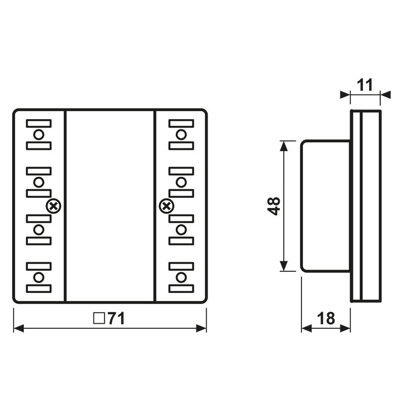 Jung Enet Transmisor Inalámbrico De Pared De 2 Canales Serie LS - FMLS5002M