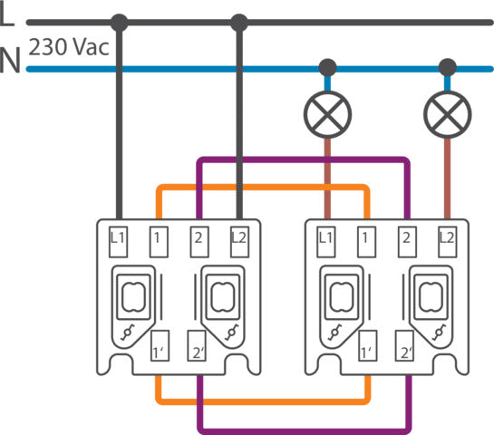 Niko Hydro IP55 Interruptor Doble De Dos Vías Negro - 761-32600