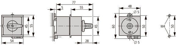 Interruptor De Control Eaton T0 20A Manual-0-Automático - 026991