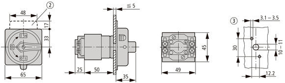 Eaton T0 20A Interruptor Principal De Parada De Emergencia De 3 Polos - 081588