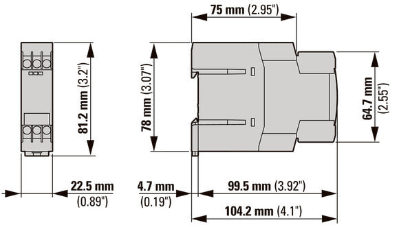 Eaton ETR4-51-A Estrella Delta Temporizador Relé 24-240V CA/CC - 031884