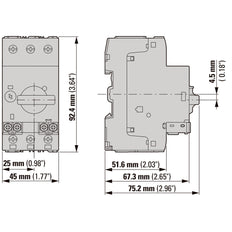 Interruptor De Protección De Motor 3P Eaton 4-6.3A - 039425