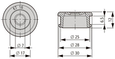 Eaton PG16 IP65 Pasacables Para Cables De 7 A 17mm - 022031 [100 Piezas]