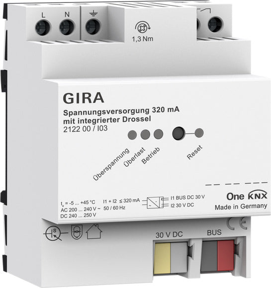 Gira OneKNX Fuente De Alimentación 320mA Con Choke Integrado - 212200