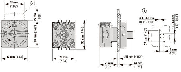 Interruptor Principal P3 30A 3 Polos Empotrado Con Cerradura - 237893