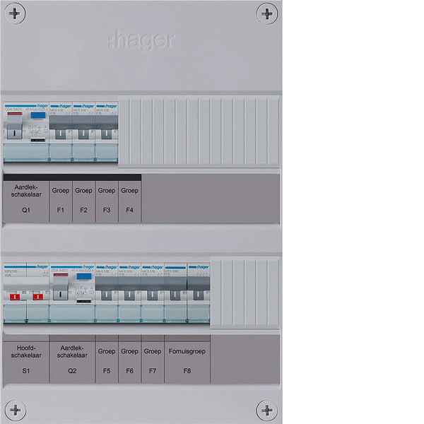 Caja De Distribución De 6 Grupos Con Doble Protección RCD De 30mA - VKZ33E-F