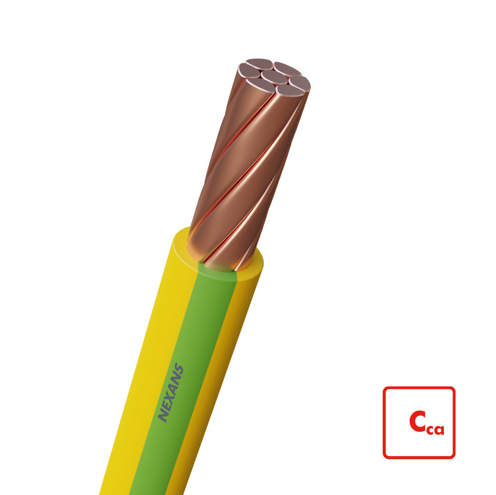 Nexans H07Z1-R Cable Libre De Halógenos 35mm2 Verde Amarillo - 10538852 [2 Metros]