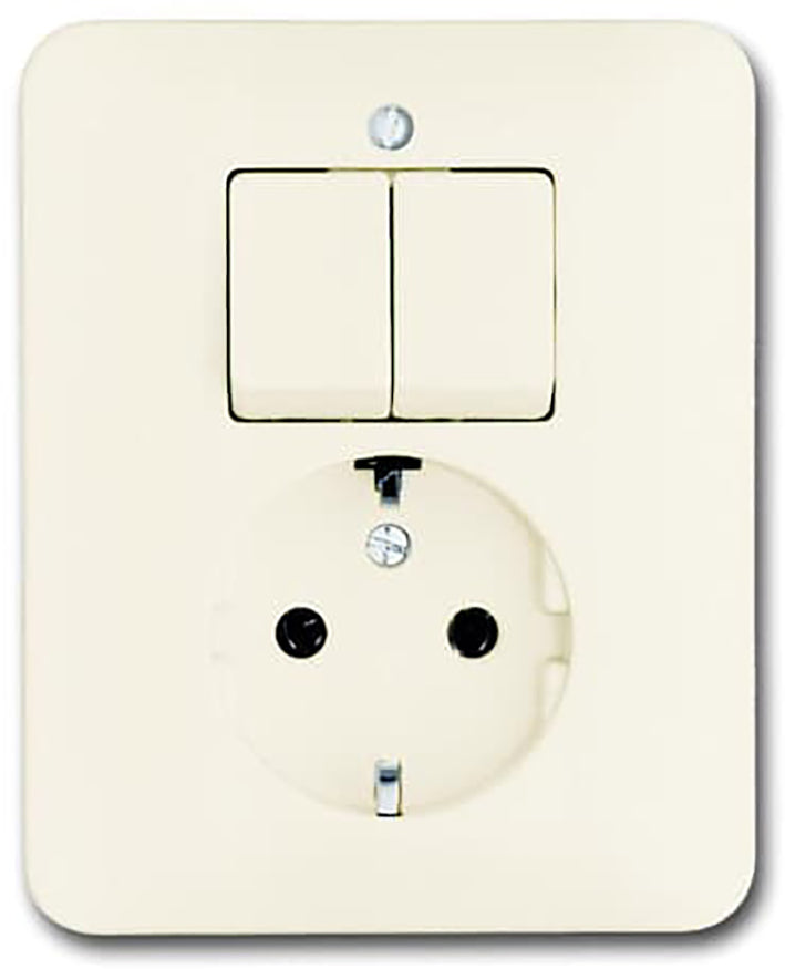 ABB Busch-Jaeger SI Toma De Corriente Combinada Con Interruptor Crema - 2CKA001611A0011