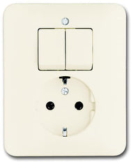 ABB Busch-Jaeger SI Toma De Corriente Combinada Con Interruptor Crema - 2CKA001611A0011