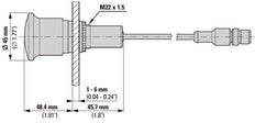 Botón De Parada De Emergencia De 38 Mm Con Conector M12 - 191005
