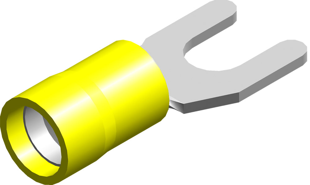 Terminal De Horquilla Amarillo M6 4.0-6.0mm² Aislado De PVC - CE020304 [100 Piezas]