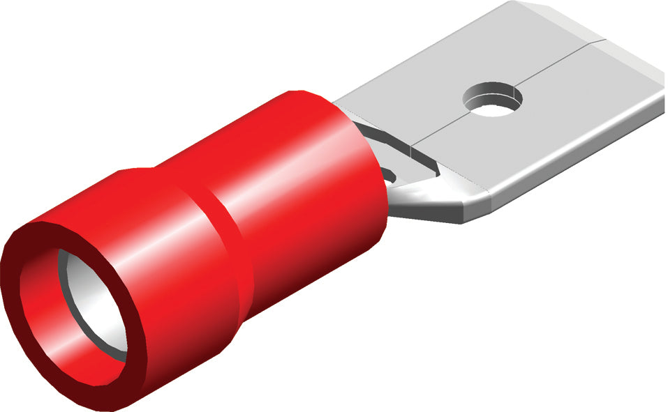 Conector De Espada Aislado Rojo 0.5-1.5mm² - CE120104 [100 Piezas]
