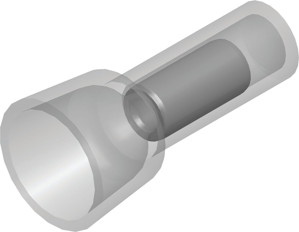 Conector De Extremo De Cobre Aislado 4.0-6.0mm² Transparente 100pk - CE130103 [100 Piezas]