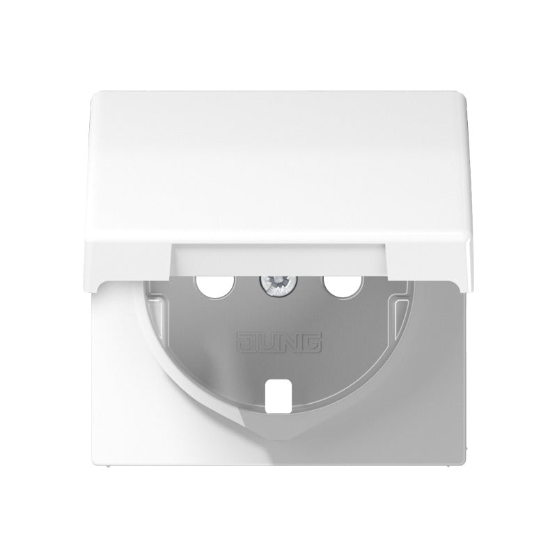 Jung AS500 Placa De Tapa Blanca Con Tapa Con Bisagra - AS1520KLPLWW