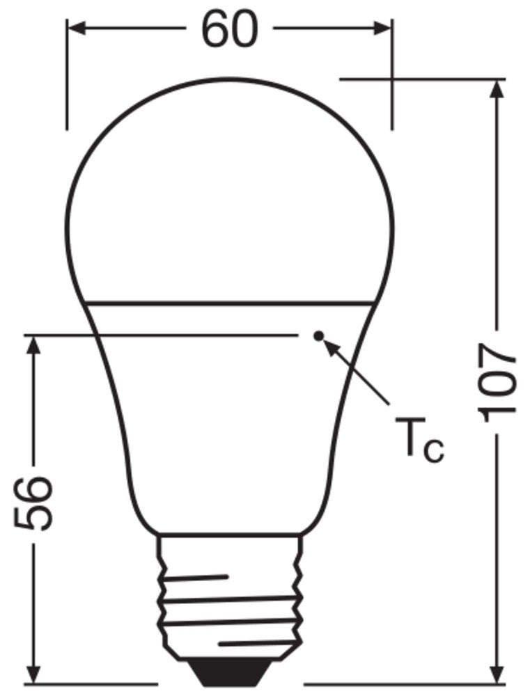 OSRAM LED Clásica A40 E27 4.9W 2700K Bombilla Esmerilada - 4058075127319 [2 Piezas]
