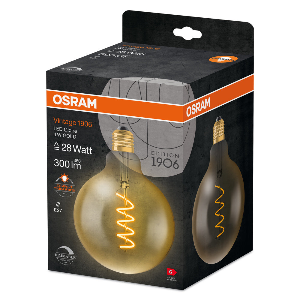OSRAM Vintage 1906 Globo LED E27 4W Regulable Oro - 4058075270008