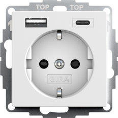 Gira Sistema 55 Toma De Corriente Usb Doble Con Protección Infantil - 245927