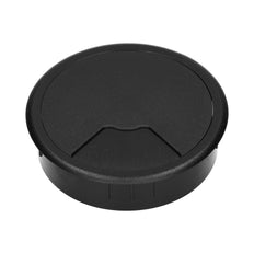 Grommet De Cable De Plástico Negro Para Escritorio 80mm - 49.80.022 [2 Piezas]