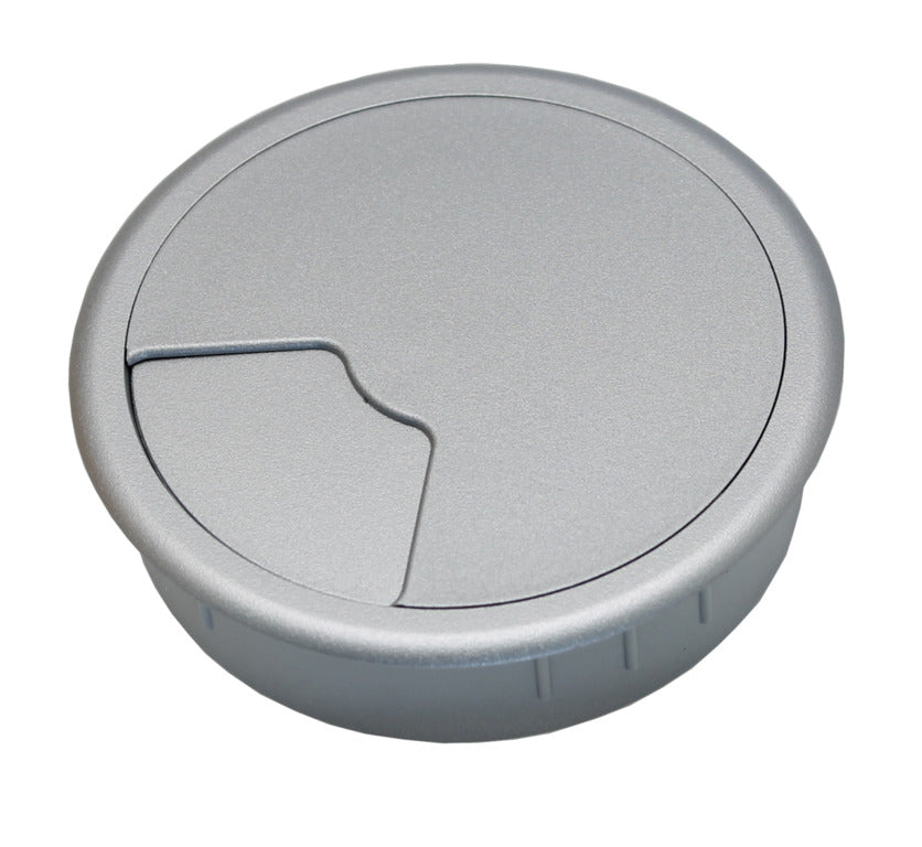 Grommet De Gestión De Cables 60mm Gris Plateado - 49.80.019 [2 Piezas]