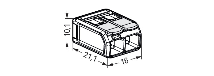 Conector De Empalme Compacto Ex E De 2 Conductores 6mm² - 221-682 [10 Piezas]