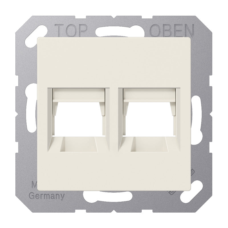Jung AS500 Doble Toma Modular Tapa Blanca - A1569-2AT