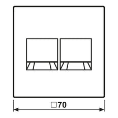 Jung LS990 Doble Toma Modular Tapa Blanco Alpino - LS1969-25WEWW