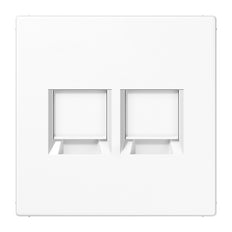 Jung LS990 Doble Toma Modular Tapa Blanco Alpino - LS1969-25WEWW