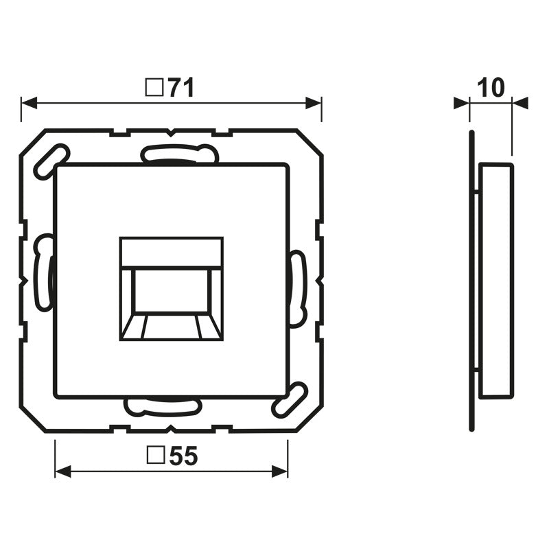 Jung A500 Placa De Tapa Modular Para Jack Antracita - A1569-15WEANM