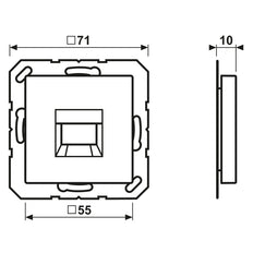 Jung A500 Placa De Tapa Modular Para Jack Antracita - A1569-15WEANM