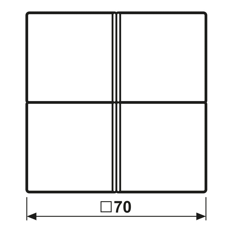 Jung F40 LS 4 Botón Panel De Control KNX Mate Blanco - LS404TSAWWM