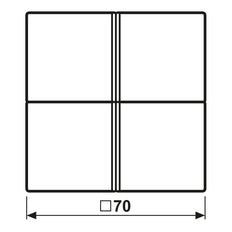 Jung F40 LS 4 Botón Panel De Control KNX Mate Blanco - LS404TSAWWM