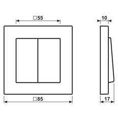 Jung Amigos De Hue Interruptor De Pared Inalámbrico De 4 Canales - FOHSA550595WW