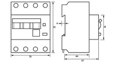 Interruptor Diferencial Doepke Tipo A 16A 30mA 3P+N - 09945104