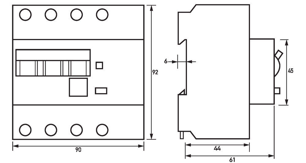 Doepke 40A Tipo A Interruptor RCBO 300mA 3P+N - 09945118
