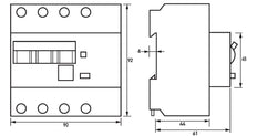 Doepke 40A Tipo A Interruptor RCBO 300mA 3P+N - 09945118