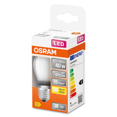 OSRAM LED Clásico P40 4W E27 2700K Globo Esmerilado - 4058075437067 [2 Piezas]