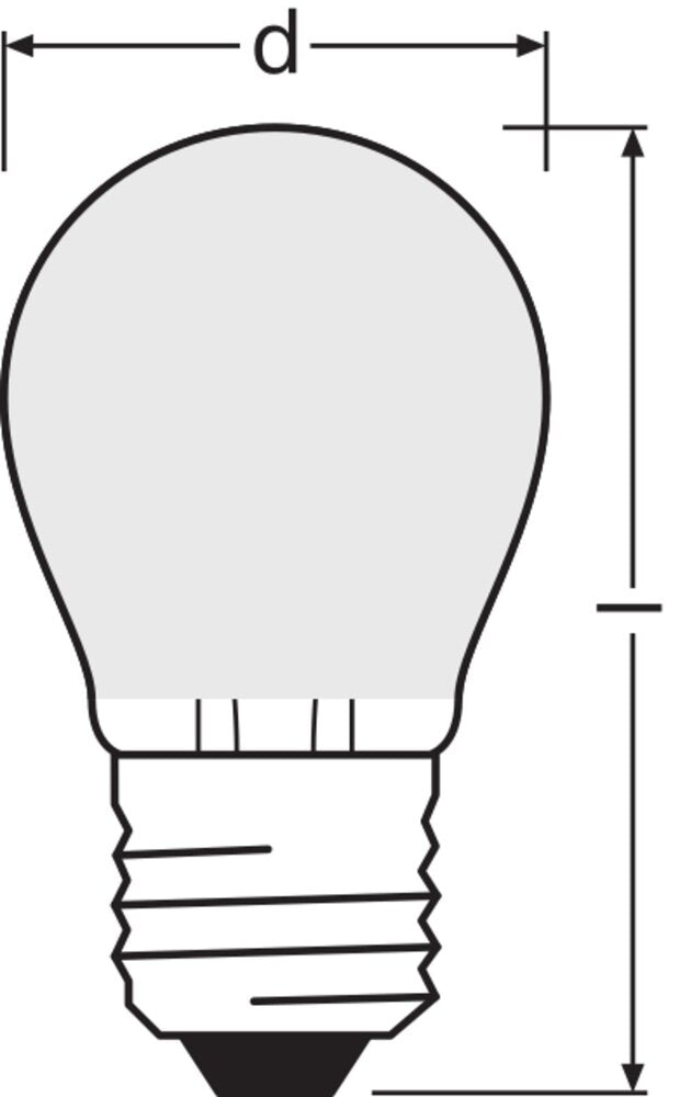 OSRAM LED Clásico P40 4W E27 2700K Globo Esmerilado - 4058075437067 [2 Piezas]
