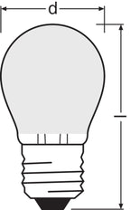 OSRAM LED Clásico P40 4W E27 2700K Globo Esmerilado - 4058075437067 [2 Piezas]