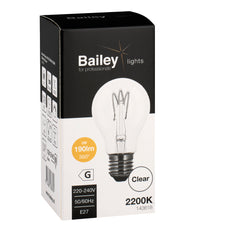 Bailey Enrollado Básico A60 E27 3W Bombilla Filamento LED 2200K - 143618
