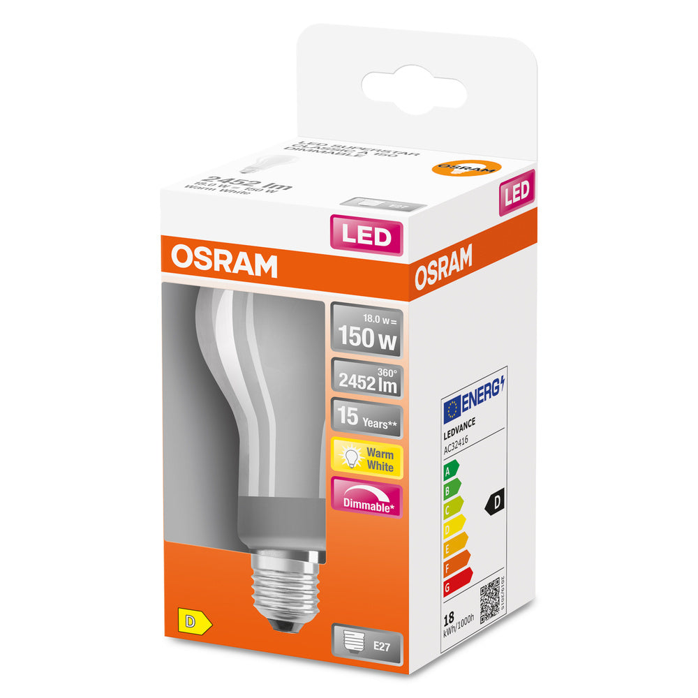 OSRAM LED Superstar Clásico A150 18W E27 2700K Regulable - 4058075437326