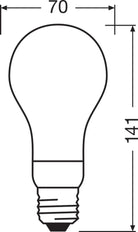OSRAM LED Superstar Clásico A150 18W E27 2700K Regulable - 4058075437326