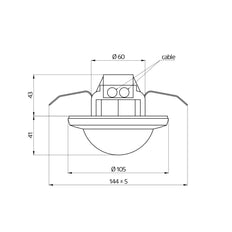 Detector De Presencia De Techo De 360 Grados BL4-PLUS IB - 93404