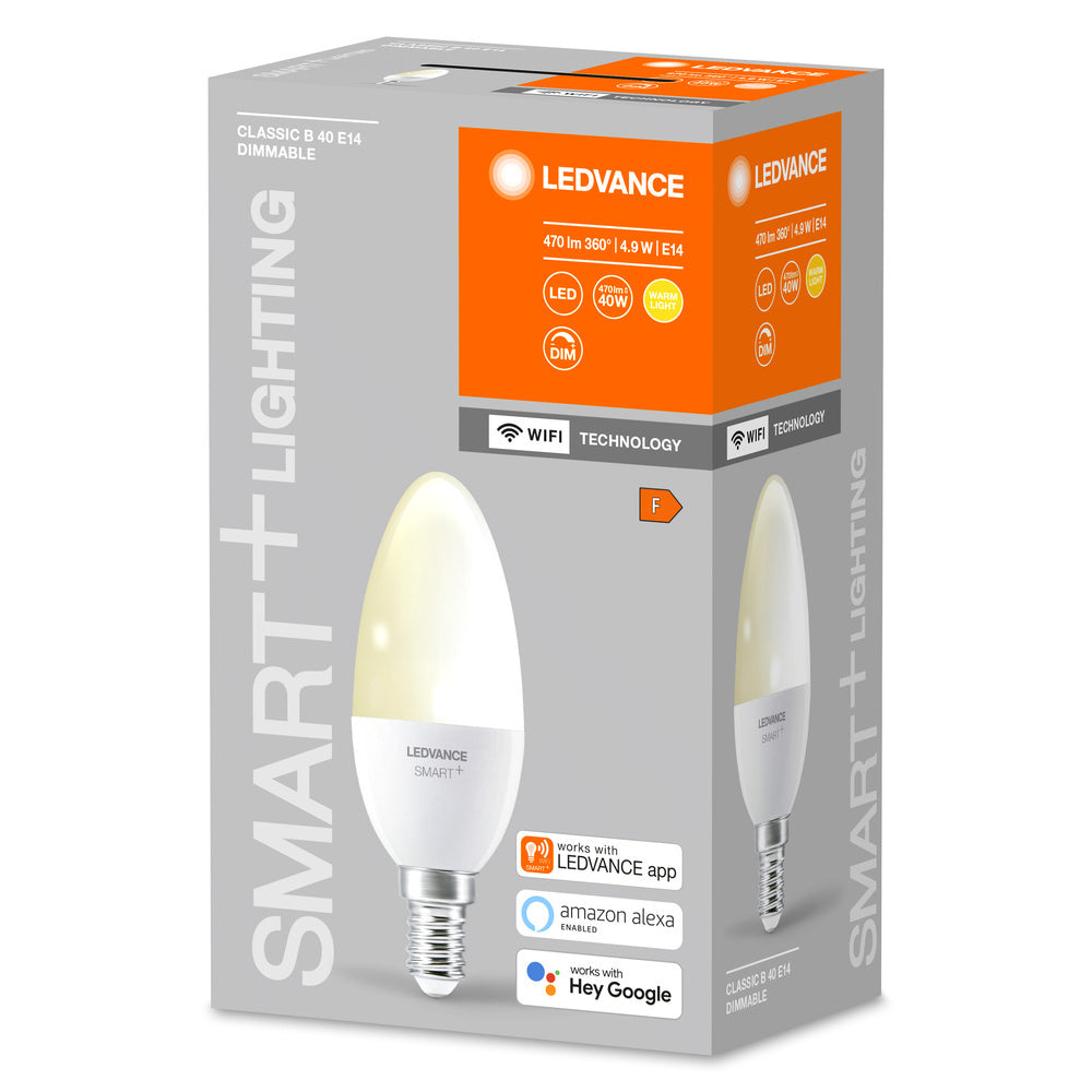 LEDVANCE Smart+ Wifi Vela Led E14 5W 2700K Regulable - 4058075485532