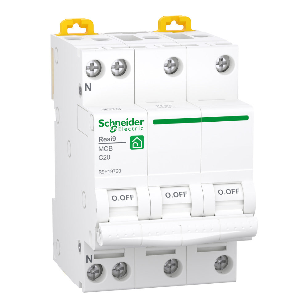 Schneider Electric Resi9 3P+N 20A Interruptor Automático 6kA - R9P19720