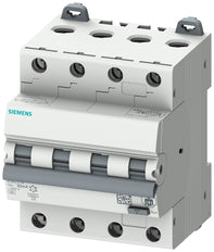 Interruptor Automático RCBO 4P Siemens 32A 30mA Tipo A 6kA - 5SU13467FP32