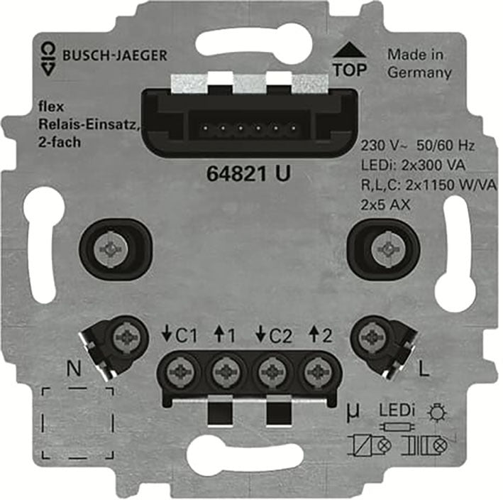ABB Busch 2 Canal Relé Base FlexTronics - 2CKA006800A3044