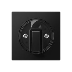 Serie A500 Placa De Tapa De Interruptor Rotativo Negra Mate - A1541BFSWM
