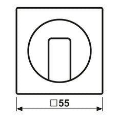 Serie A500 Placa De Tapa De Interruptor Rotativo Negra Mate - A1541BFSWM